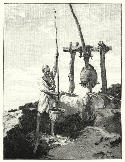 Způsob čerpání vody na východě (litho) od Henry Andrew Harper