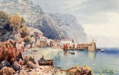 Clovelly (barevná litografie) od Henry B. (after) Wimbush