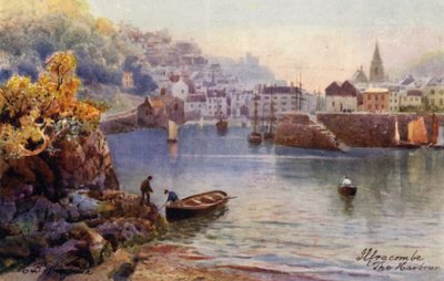 Přístav, Ilfracombe (barevná litografie) od Henry B. (after) Wimbush