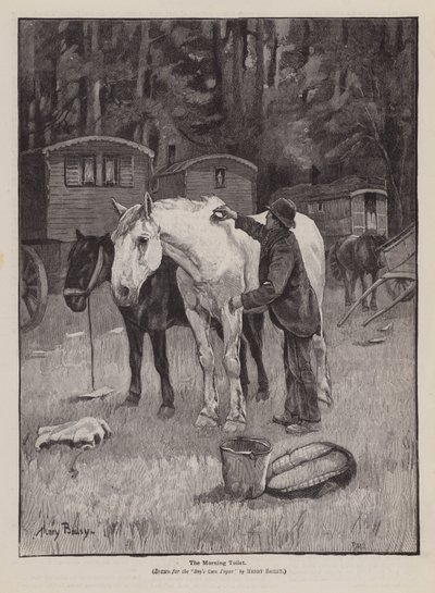 Ranní toaleta (rytina) od Henry Bailey
