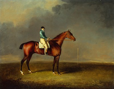 Jeho královská Výsost princ z Walesu, hnědý dostihový kůň Sir David po Trumpatorovi s Chifneyem, na závodišti Newmarket Heath od Henry Bernard Chalon