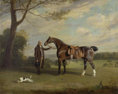 Ženich hraběte ze Shrewsbury drží lovce, kolem 1800 (olej na plátně) od Henry Bernard Chalon