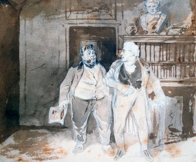 Dvě postavy, c1825-1877 od Henry Bonaventure Monnier