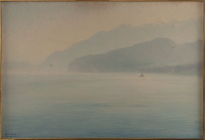 Pobřeží Sorrento, modrá a stříbrná od Henry Brokman-Knudsen