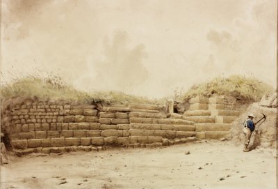 Housesteads, c.1848 (tužka a akvarel na papíře) od Henry Burdon Richardson