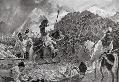 Nájezdy na divoké kmeny (litografie) od Henry Charles Seppings Wright
