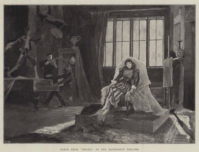 Scéna z Trilby v divadle Haymarket od Henry Charles Seppings Wright