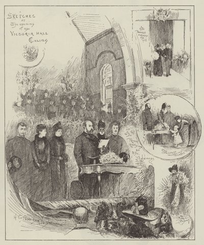 Skici při otevření Victoria Hall, Ealing od Henry Charles Seppings Wright