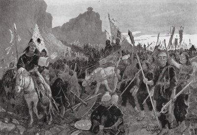 Vojáci s "kousky" v ústech (litografie) od Henry Charles Seppings Wright