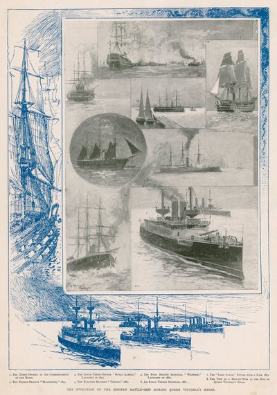 Královské námořnictvo ve viktoriánské éře: vývoj bitevní lodi za vlády královny (fotohlubotisk) od Henry Charles Seppings Wright
