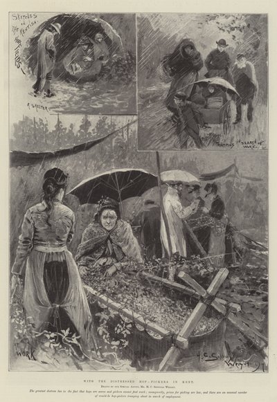 S zoufalými hledači chmele v Kentu od Henry Charles Seppings Wright