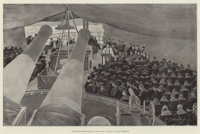 Se Středomořskou flotilou u Salonice, nedělní služba od Henry Charles Seppings Wright