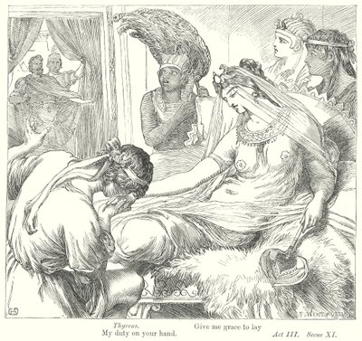 Antonius a Kleopatra (rytina) od Henry Courtney (after) Selous