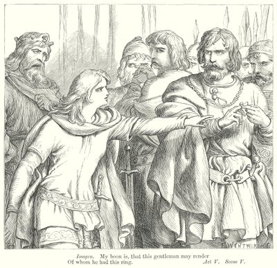 Cymbelín (rytina) od Henry Courtney (after) Selous