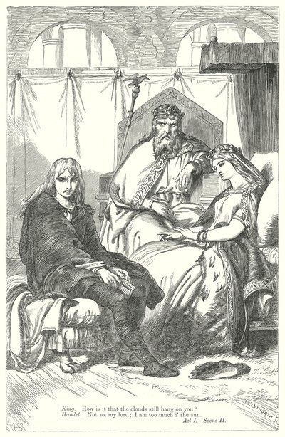 Hamlet (rytina) od Henry Courtney (after) Selous