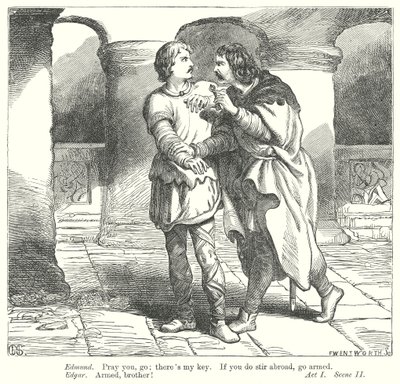 Král Lear (rytina) od Henry Courtney (after) Selous