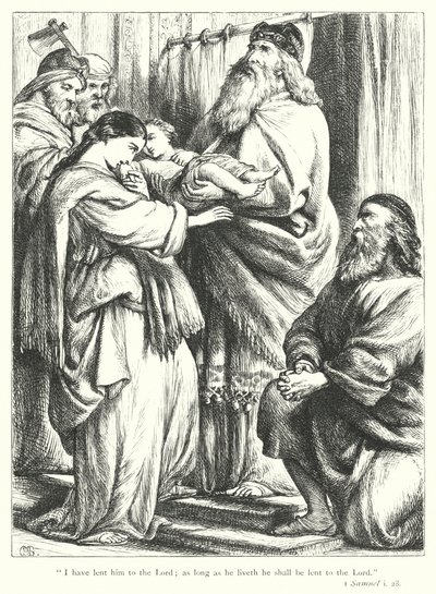 The Presentation of Samuel (rytina) od Henry Courtney (after) Selous