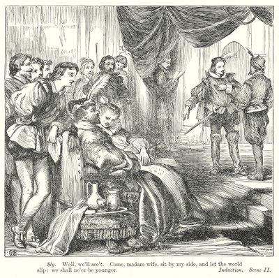 Zkrocení zlé ženy (rytina) od Henry Courtney (after) Selous