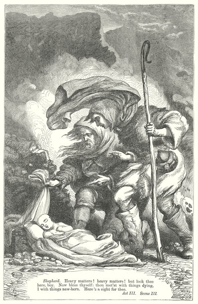 Zimní příběh (rytina) od Henry Courtney (after) Selous