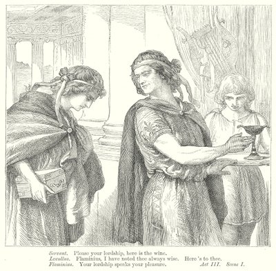 Timon Athénský (rytina) od Henry Courtney (after) Selous