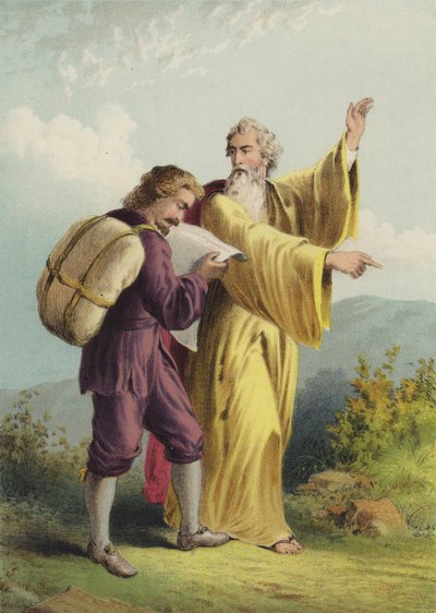 Křesťan a evangelista (chromolit) od Henry Courtney Selous