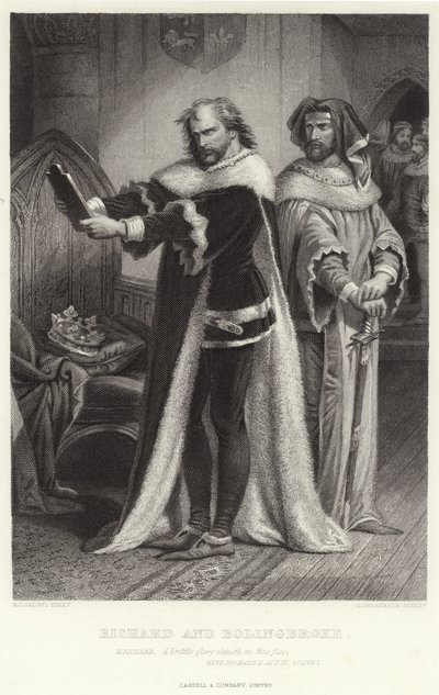 Richard a Bolingbroke, King Richard II, Act IV, Scéna I od Henry Courtney Selous