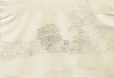 Eccleshall Village: kresba perem, nd [1788-1855] (kresba) od Henry Curzon Allport