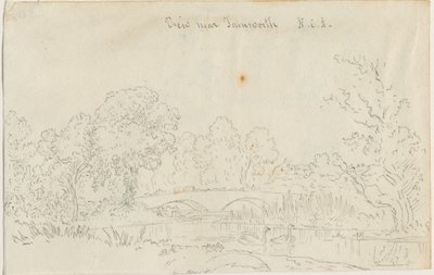 Tamworth - Bridge: kresba perem, nd [1788-1855] od Henry Curzon Allport