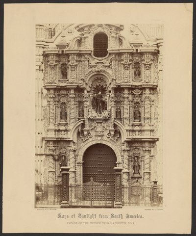 Fasáda kostela San Augustin, Lima od Henry DeWitt Moulton