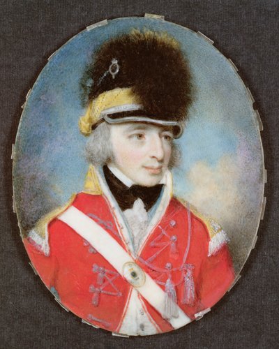 Miniatura neznámého důstojníka, kolem roku 1797 od Henry Edridge