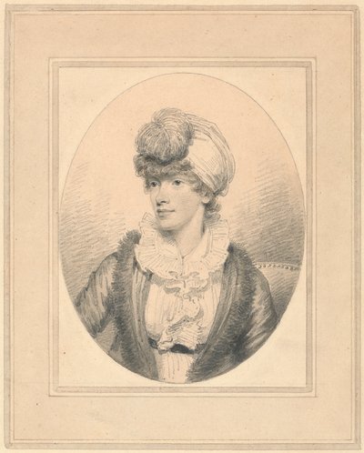 Portrét mladé dámy v turbanu od Henry Edridge
