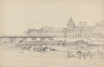 Mincovna, Pont des Arts a Institut de France, Paříž od Henry Edridge