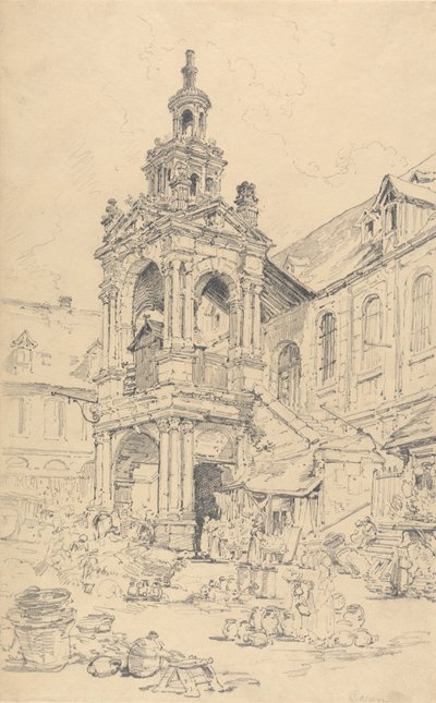 Veranda Halle v Haute Vielle Tour, Rouen od Henry Edridge
