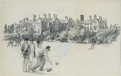 Cheadle Asylum z Bowling Green od Henry Edward Tidmarsh