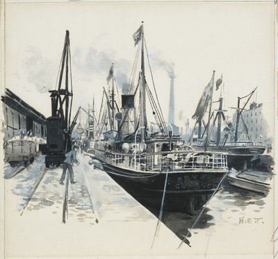 Načítání v Pomona Dock od Henry Edward Tidmarsh