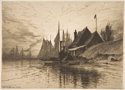 Večer, New York Harbor, 1884. od Henry Farrer