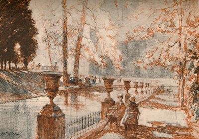 Lucemburská Paříž miluje stromy a děti., c1927, 1927 od Henry Franks Waring