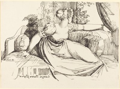 Žena sedící u okna od Johann Heinrich Füssli