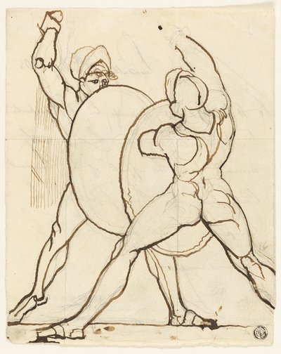 Boj dvou Řeků od Johann Heinrich Füssli