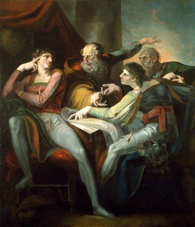 Spor mezi Hotspur, Glendower, Mortimer a Worcester, 1784. od Johann Heinrich Füssli
