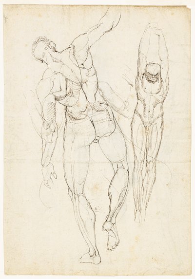 Figurální studie (recto a back) od Johann Heinrich Füssli