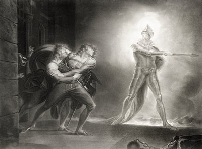 Hamlet, dějství I, scéna IV, William Shakespeare (1564-1616) vyrytý Robert Thew (1758-1802) od Johann Heinrich Füssli