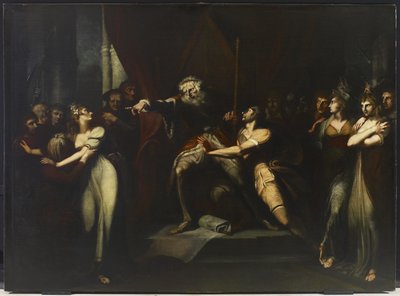Lear vyhání Cordelii, kolem 1784-90 od Johann Heinrich Füssli