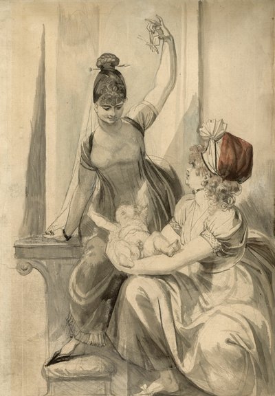 Matka a její rodina na venkově od Henry Fuseli