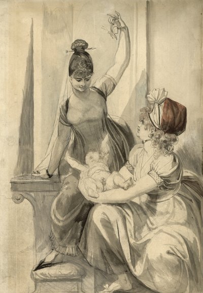Matka a její rodina na venkově, 1806-1807 od Johann Heinrich Füssli