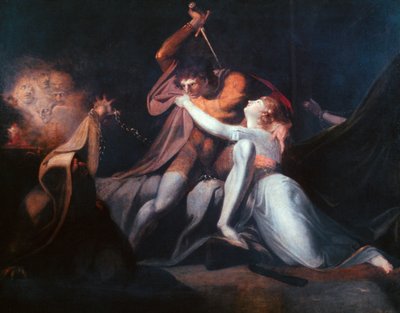 Percival Delivering Belisane..., vystaven 1783 od Johann Heinrich Füssli