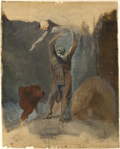 Prospero, Miranda, Caliban a Ariel od Johann Heinrich Füssli