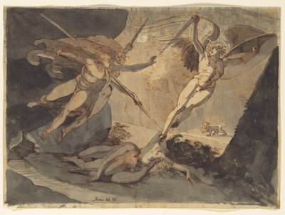 Satan začíná z doteku Ithuriels Spear, 1776. od Johann Heinrich Füssli