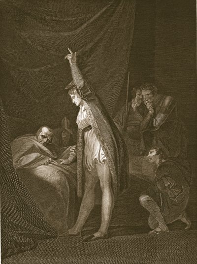 Smrt kardinála Beauforta, rytina W. Bromleyho, ilustrace z knihy Davida Huma "The History of England", vyd. R. Bowyer, Londýn, 1812. od Johann Heinrich Füssli