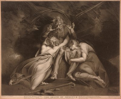 Smrt Oidipa, vyryl William Ward od Johann Heinrich Füssli